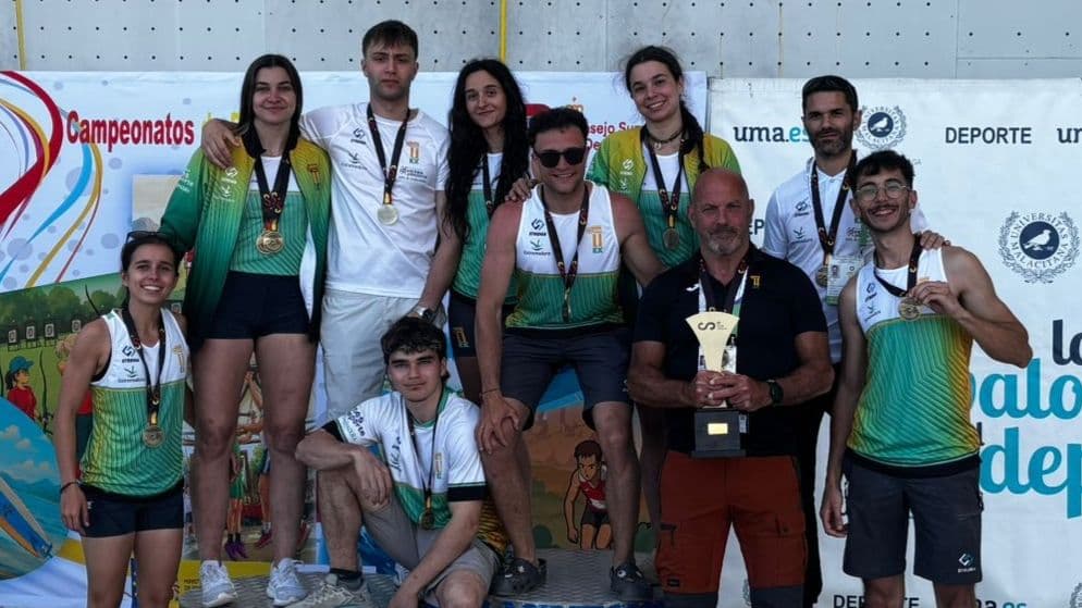 Equipo de la Universidad de Extremadura campeón de España de escalada en Málaga