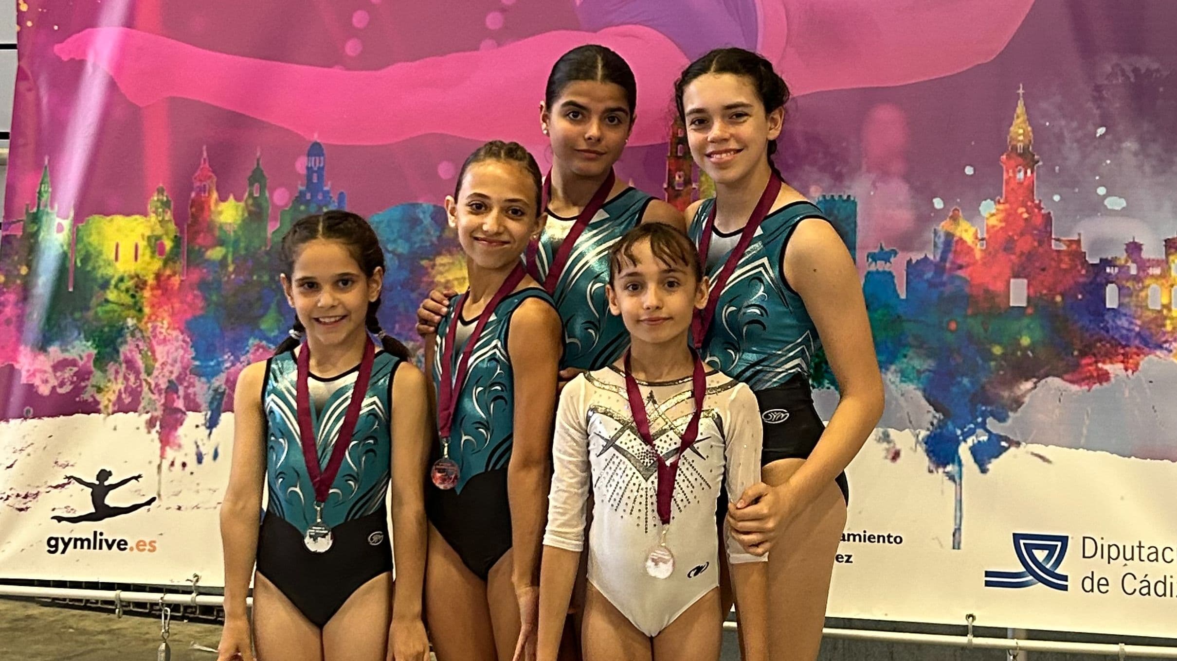 Gimnastas de Mercury Cáceres en el Trofeo Ciudad de Jerez