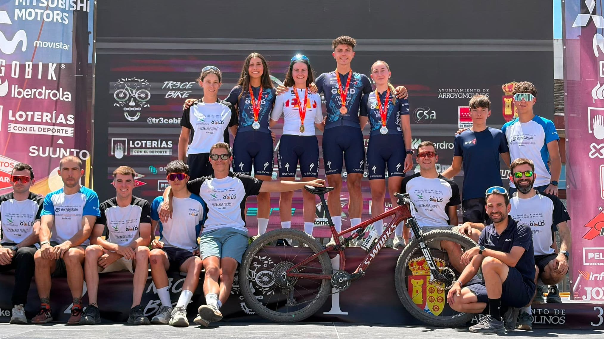 Corredores del Extremadura-PetroGold-Fernando Torres Probikes en el Campeonato de España de XCO