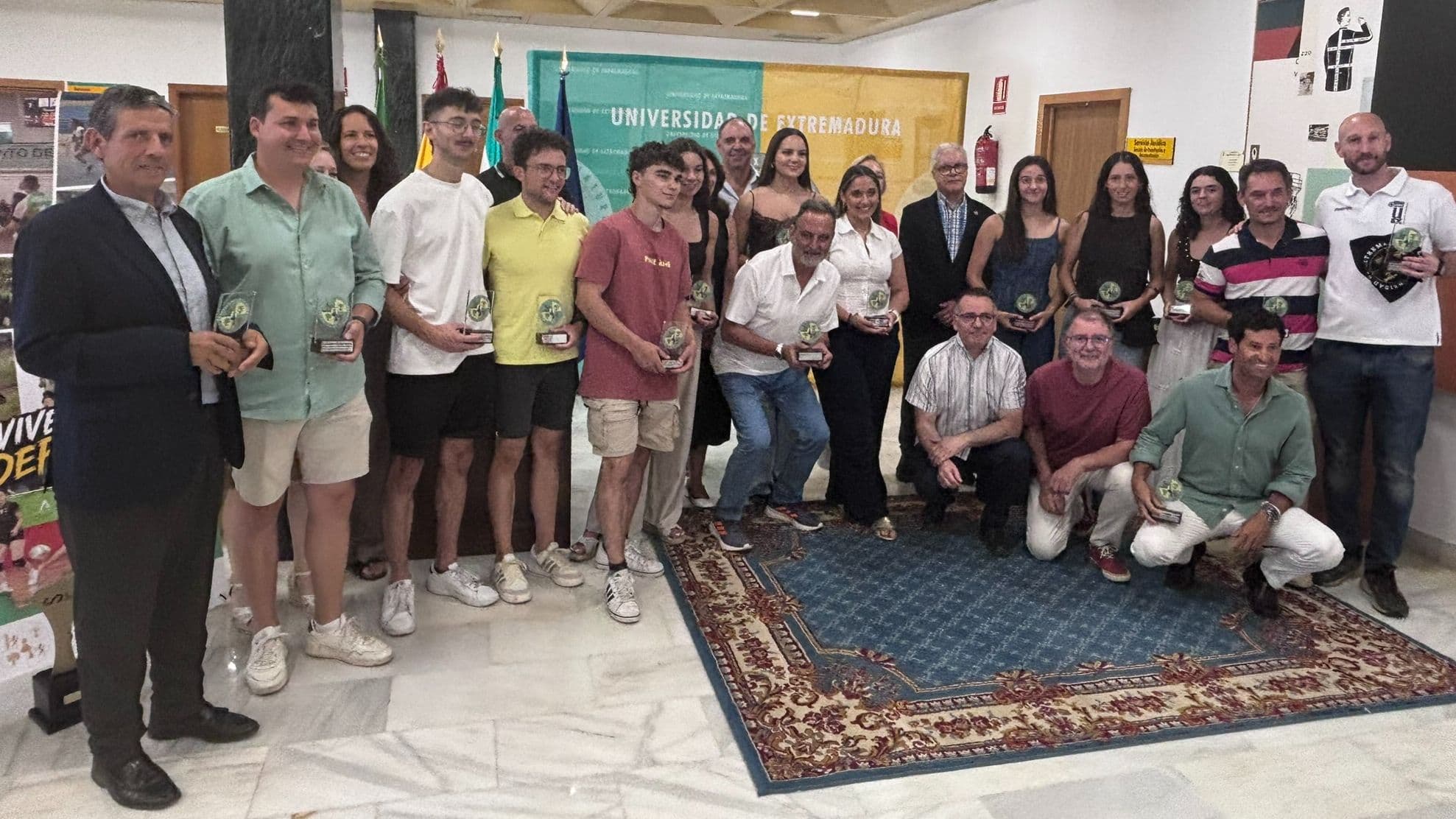 Recepción a los deportistas de la UEx en el Rectorado de Badajoz