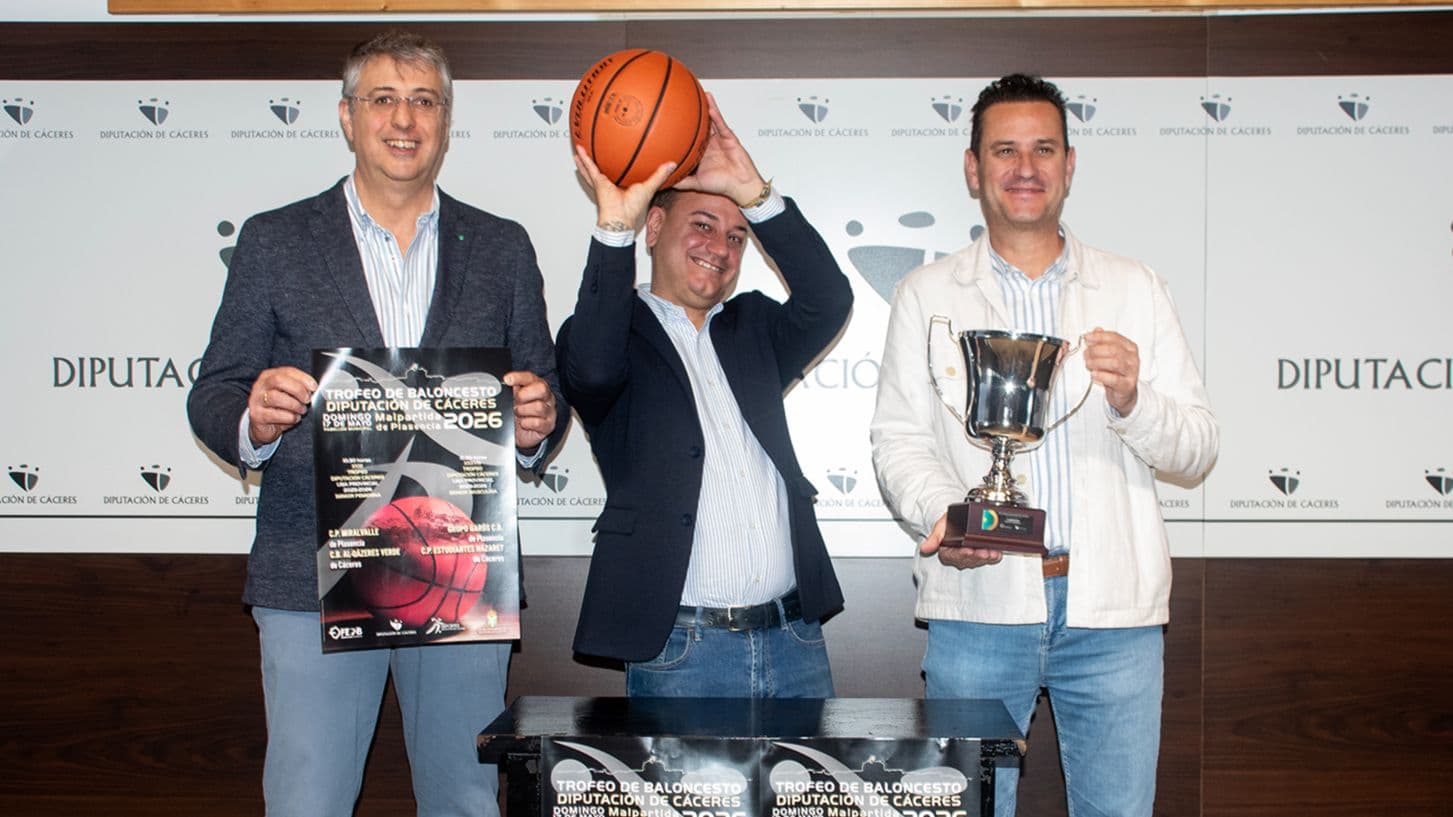 Cartel del Trofeo Diputación de Cáceres de Baloncesto en Malpartida de Plasencia
