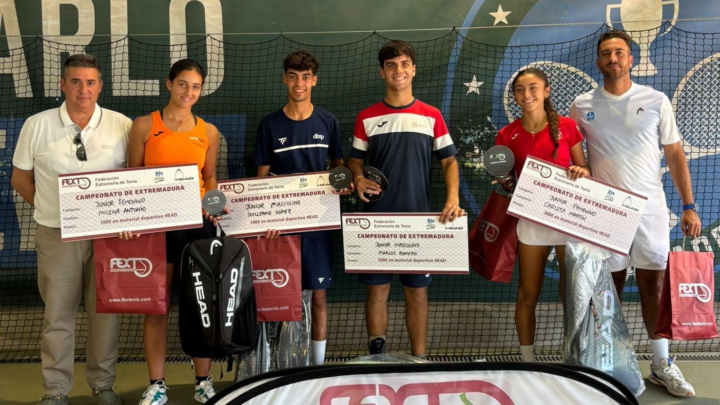 Carlota Martín y Marcos Romero conquistan el título regional junior de tenis en El Encinar