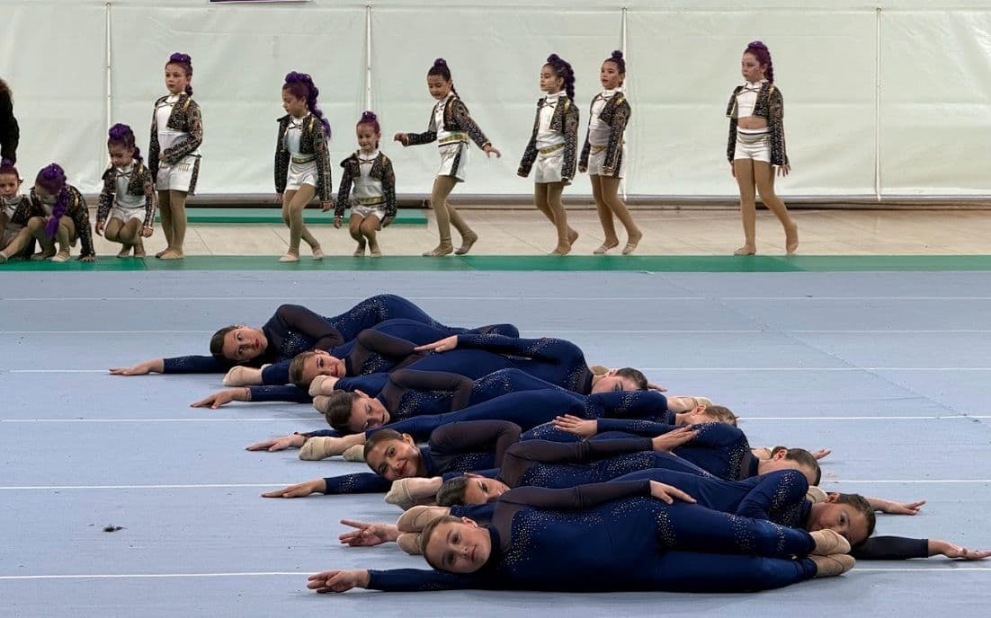 Participantes en la Gimnastrada Extremadura 2026 en el Pabellón Multiusos de Cáceres