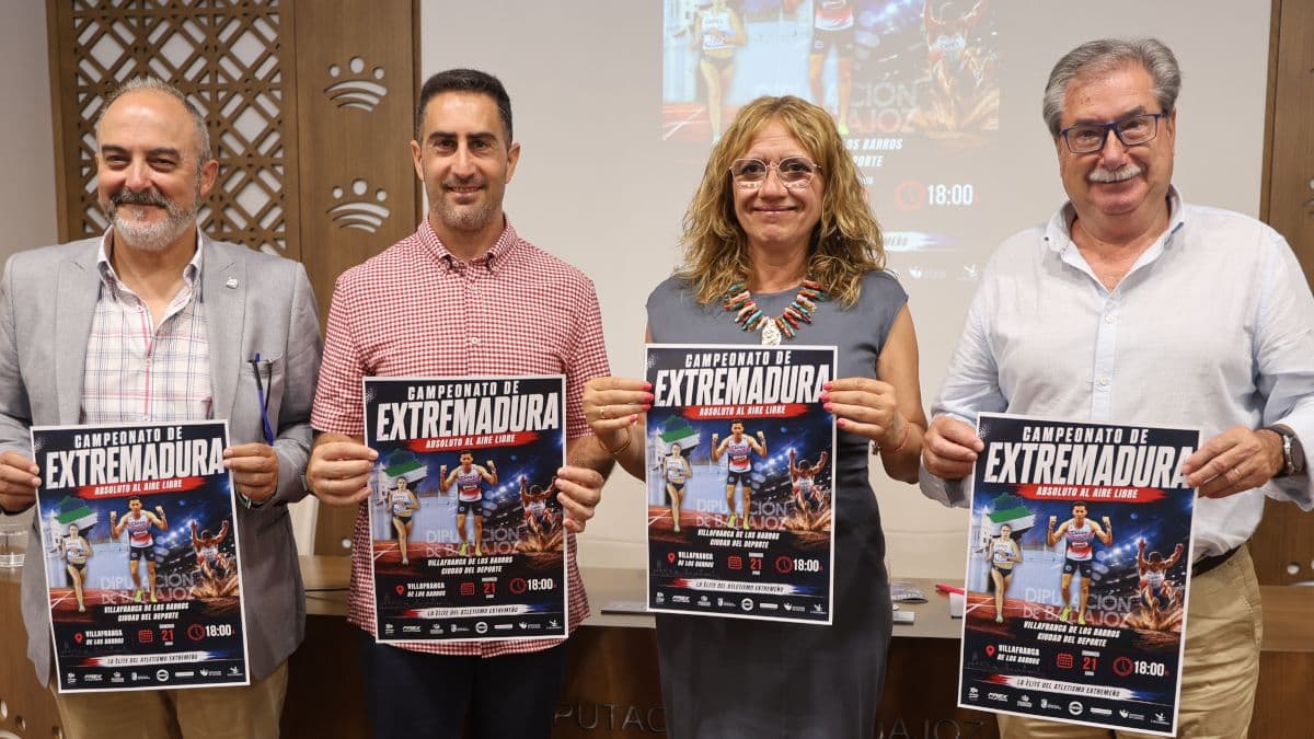 Presentación del Campeonato de Extremadura Absoluto de Atletismo en la Diputación de Badajoz