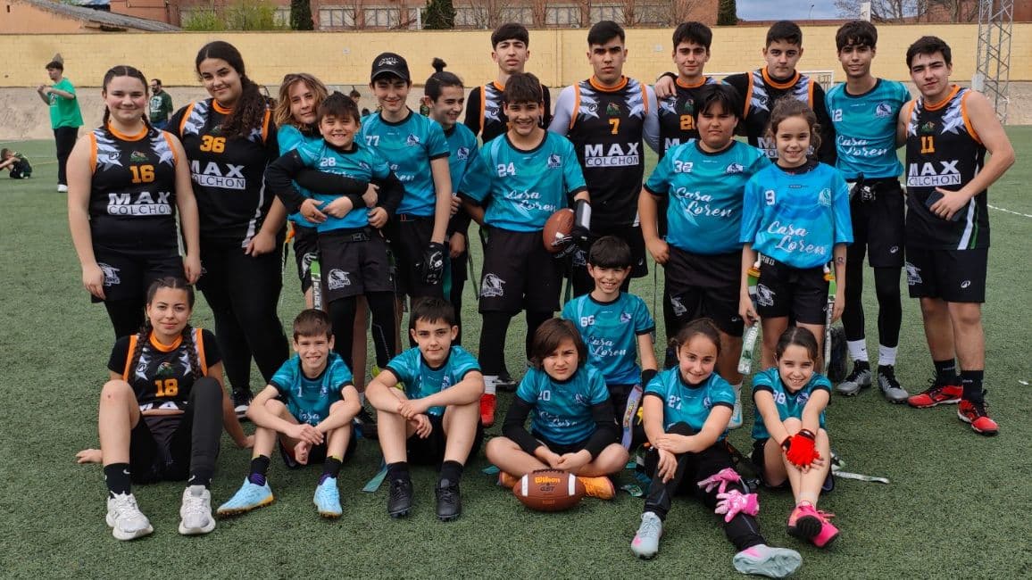 Red Storks busca revancha ante Green Storks para alargar la emoción en Villanueva en la Liga Infantil ADAME de flag football