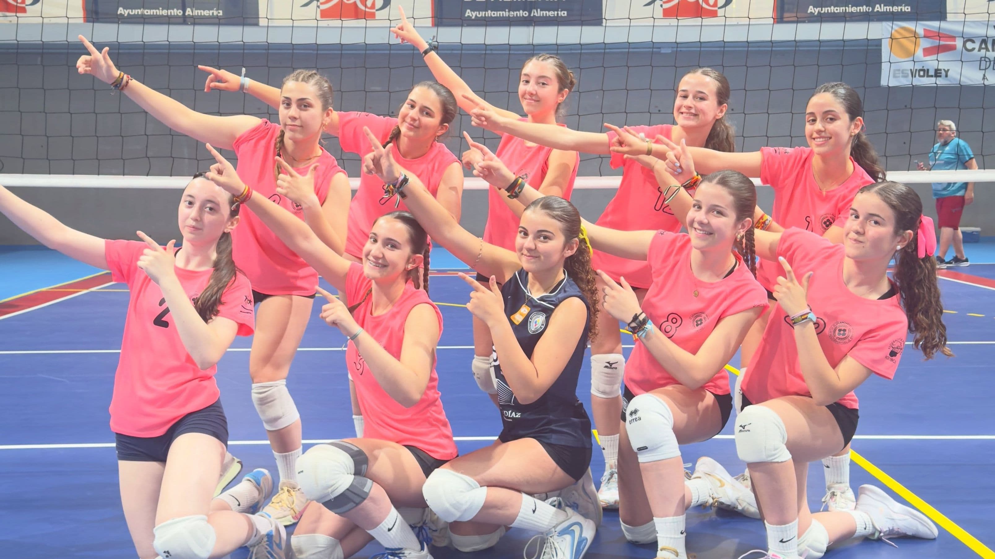 Jugadoras del Club Polideportivo Licenciados Reunidos durante el Campeonato de España Cadete