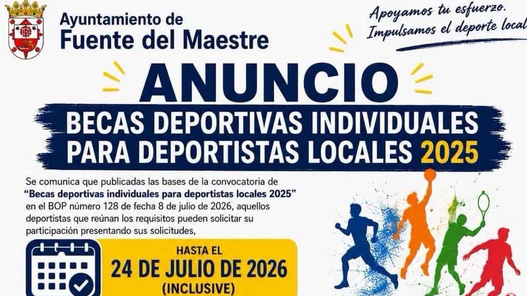 Fuente del Maestre abre el plazo de sus becas deportivas individuales