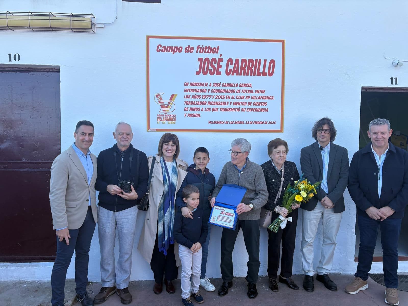 Un nombre sembrado para siempre: José Carrillo ya es historia viva del fútbol de Villafranca de los Barros