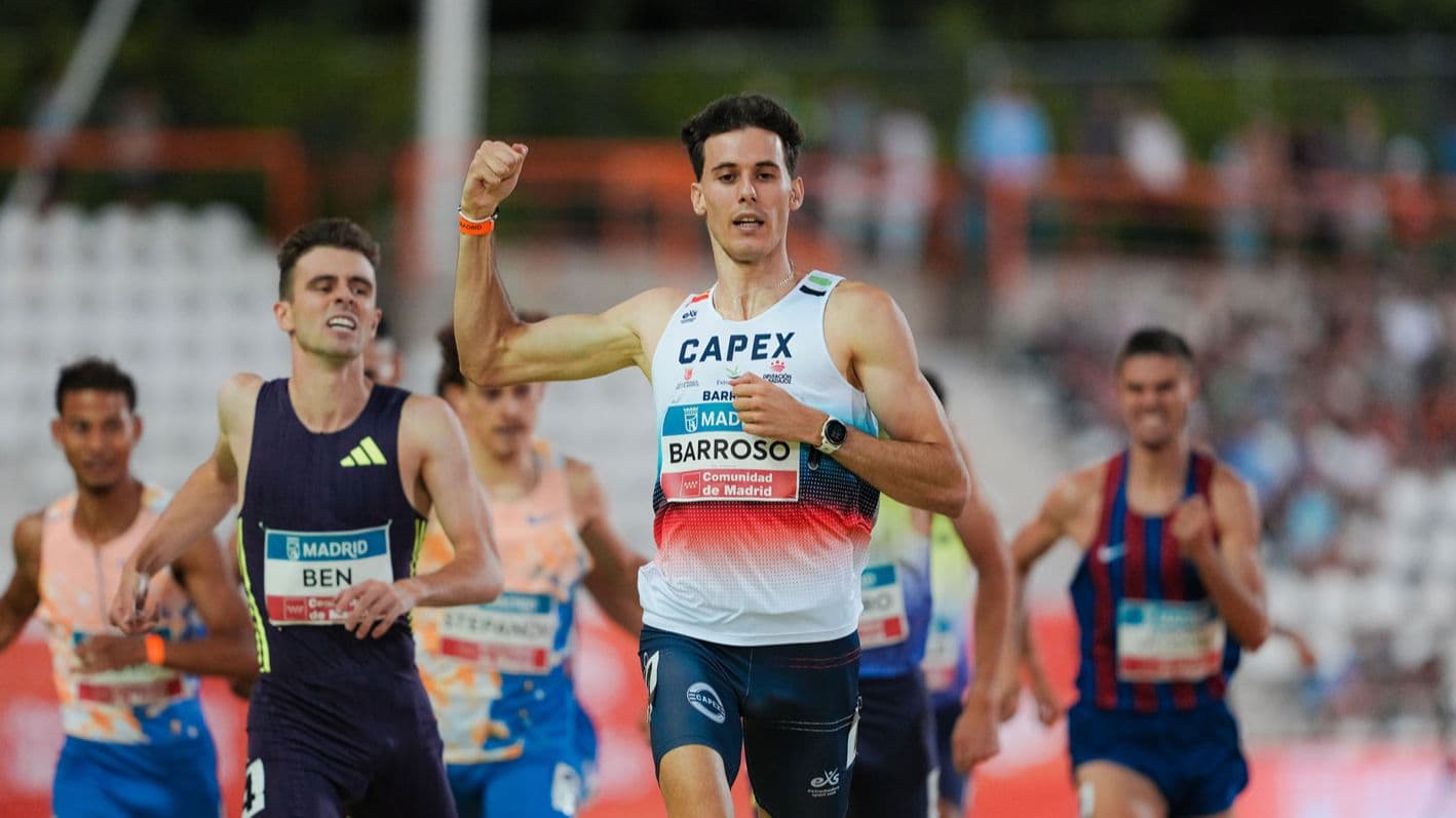 David Barroso gana los 800 metros del Meeting de Madrid en Vallehermoso