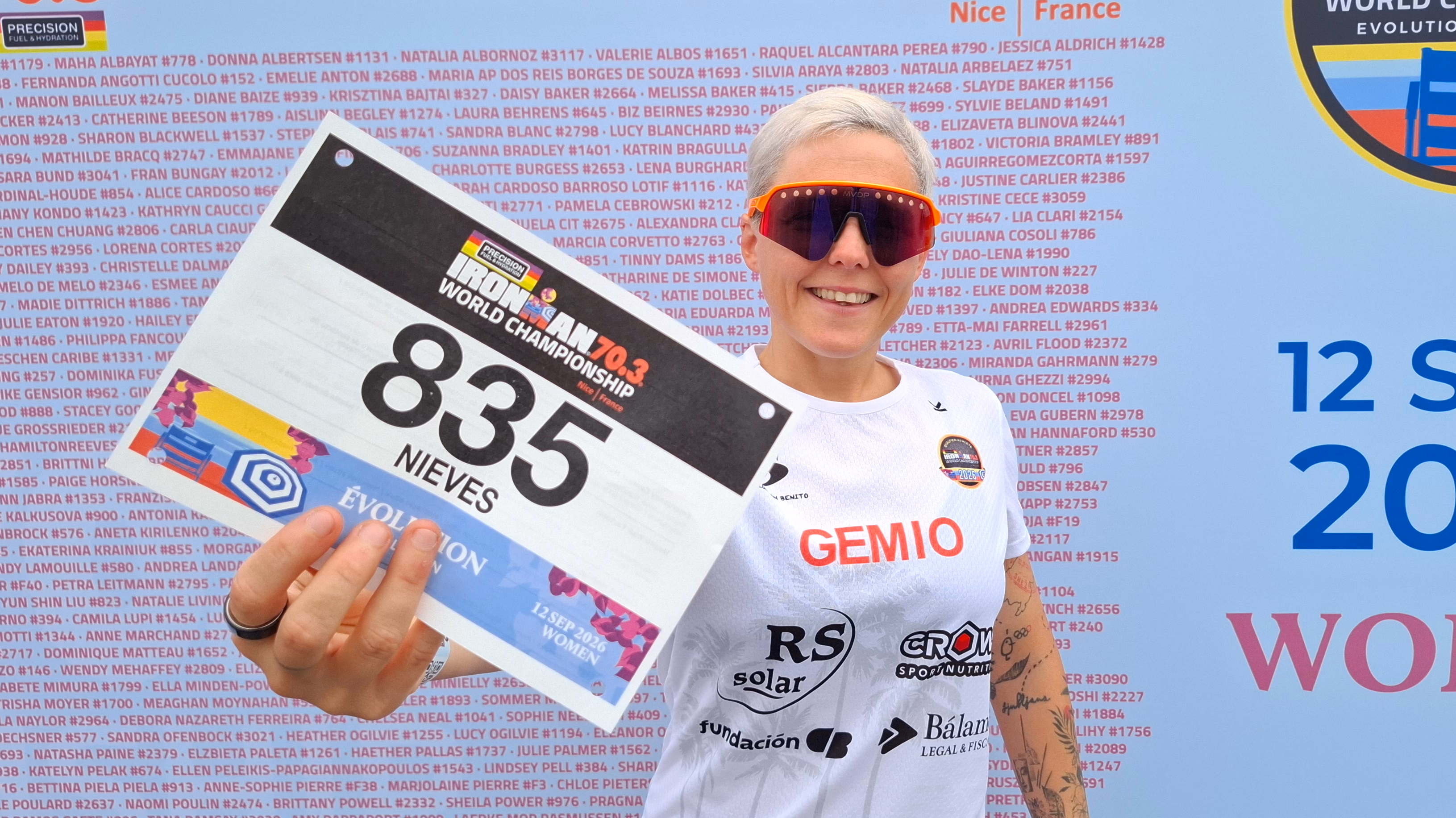 Nieves Gemio, triatleta de Alburquerque, antes del Mundial de Niza