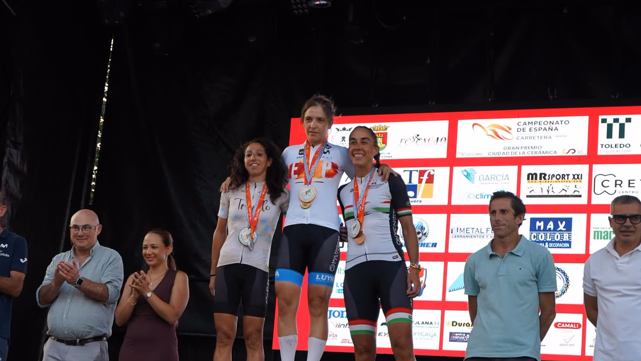 Podio femenino Máster 40A del Campeonato de España