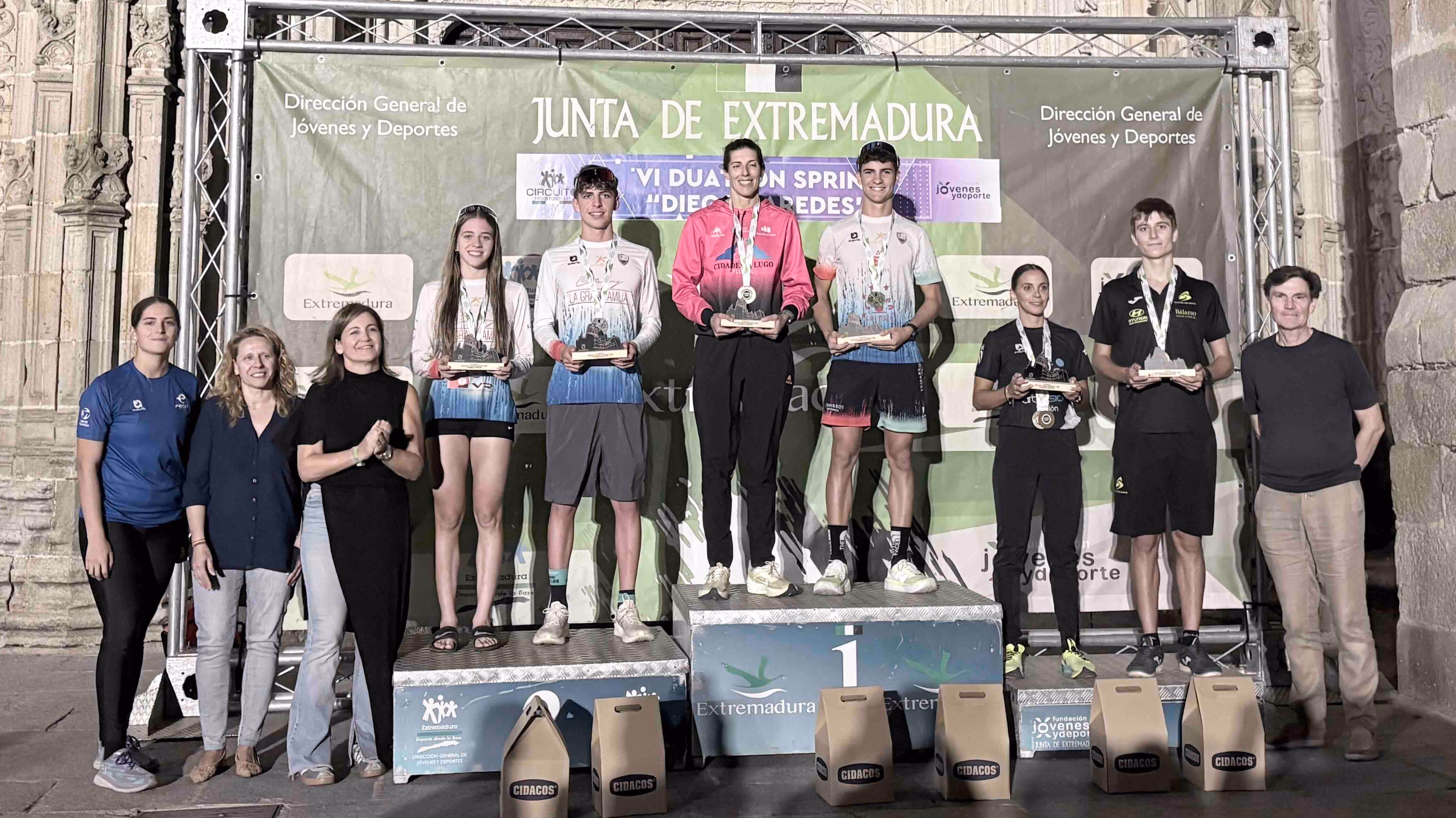 Entrega de premios del Campeonato de Extremadura de Duatlón Sprint en Coria