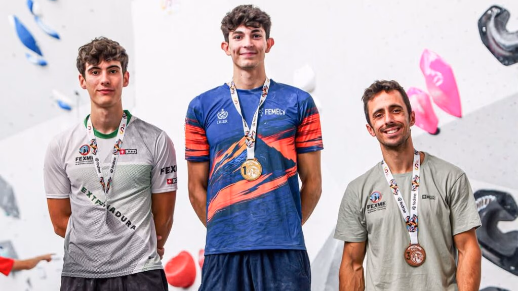 Javier Cano durante el Campeonato de España de Dificultad en Cáceres