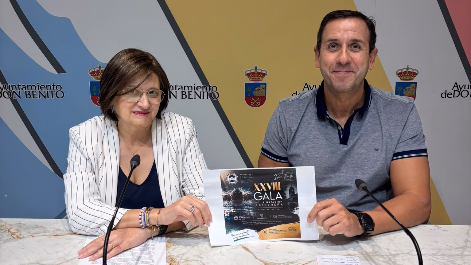 Presentación de la XXVIII Gala de la Natación Extremeña en Don Benito